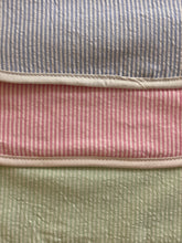 Load image into Gallery viewer, Seersucker Bibs and Burp Cloths