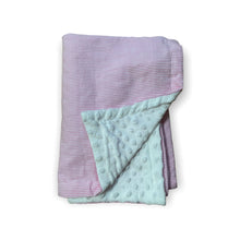 Load image into Gallery viewer, Seersucker and Minky Baby Blanket
